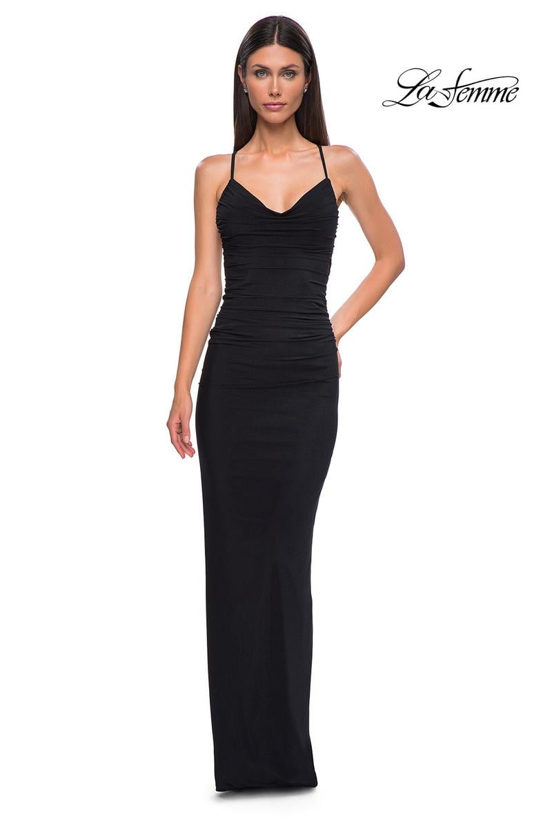 La Femme Dress 32834 - Black
