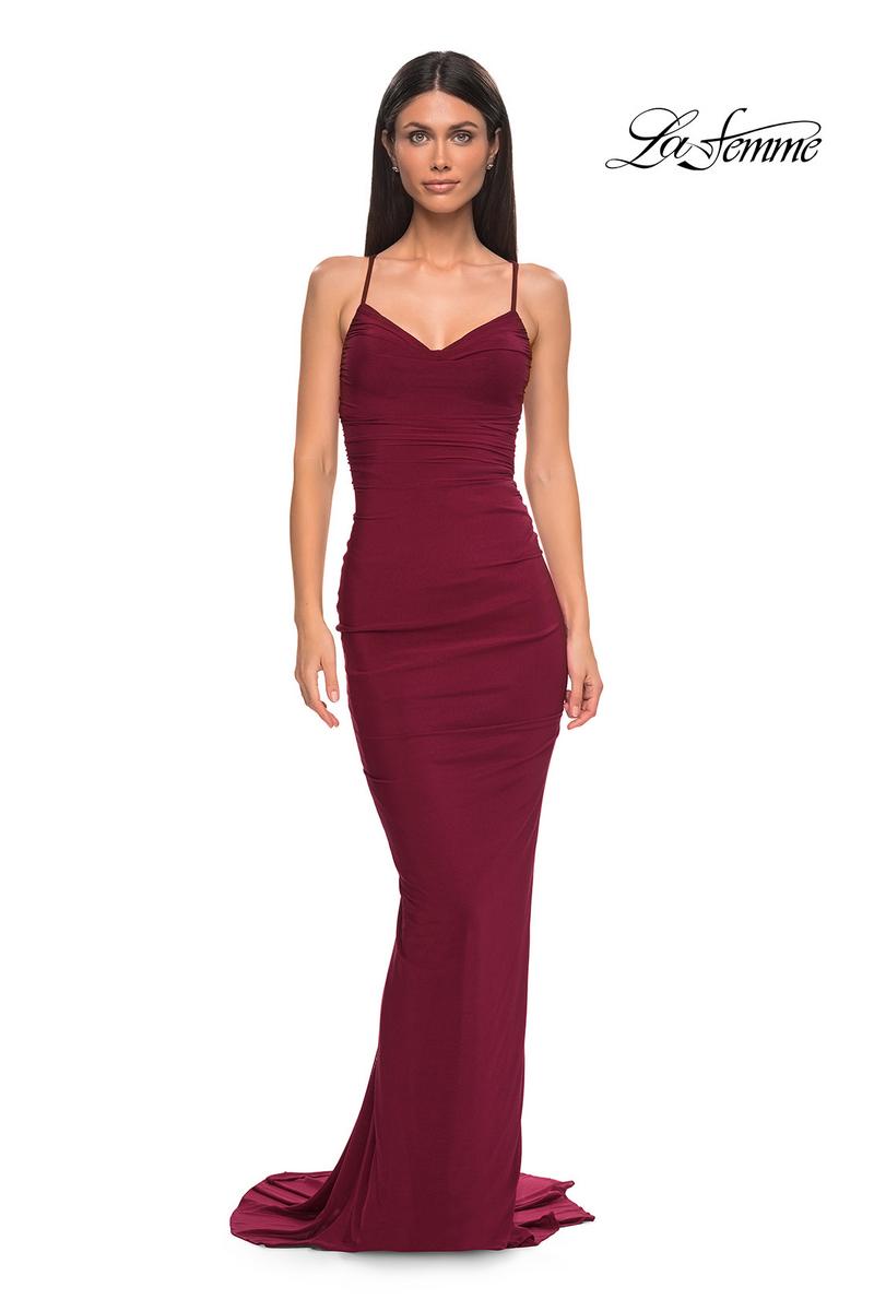 La Femme Dress 32834 - Dark Berry