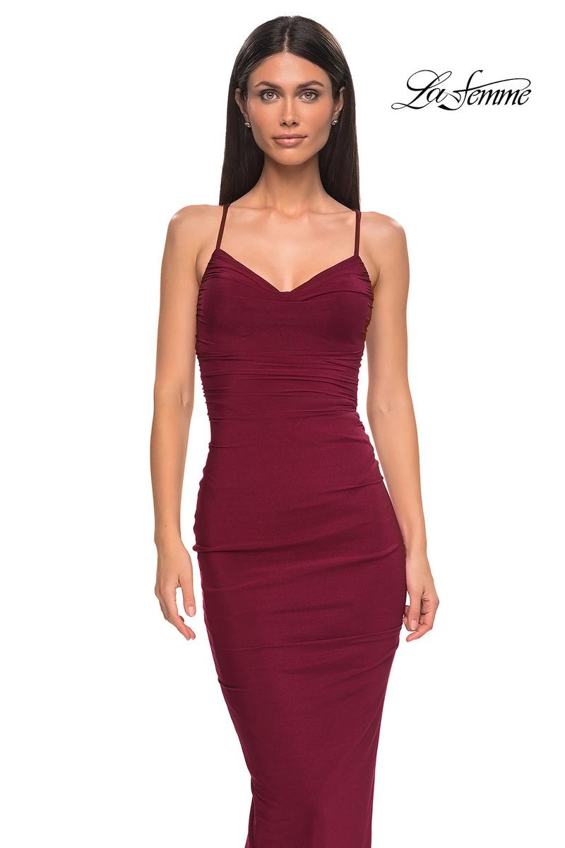 La Femme Dress 32834 - Dark Berry