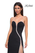 La Femme Dress 32854 - Black