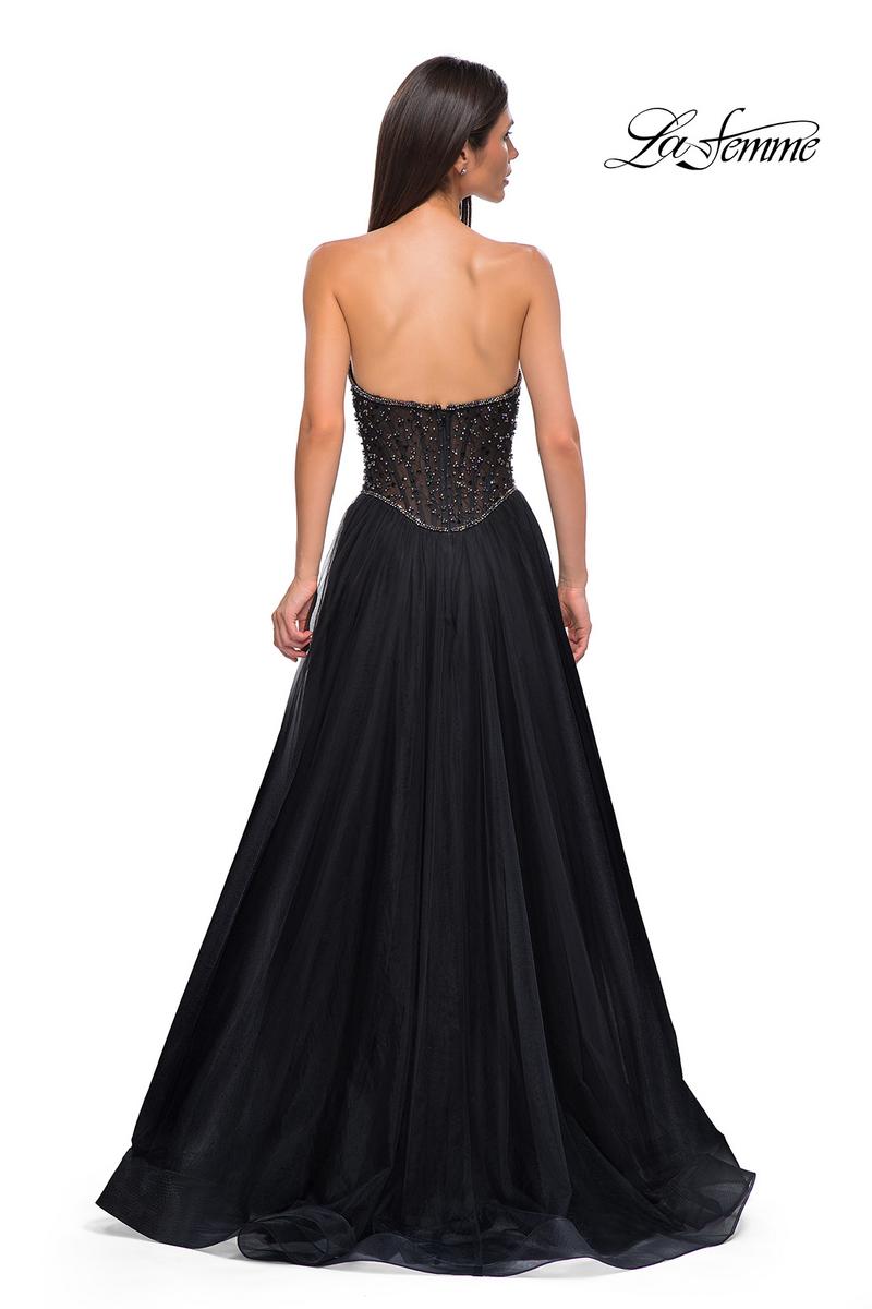 La Femme Dress 32856 - Black