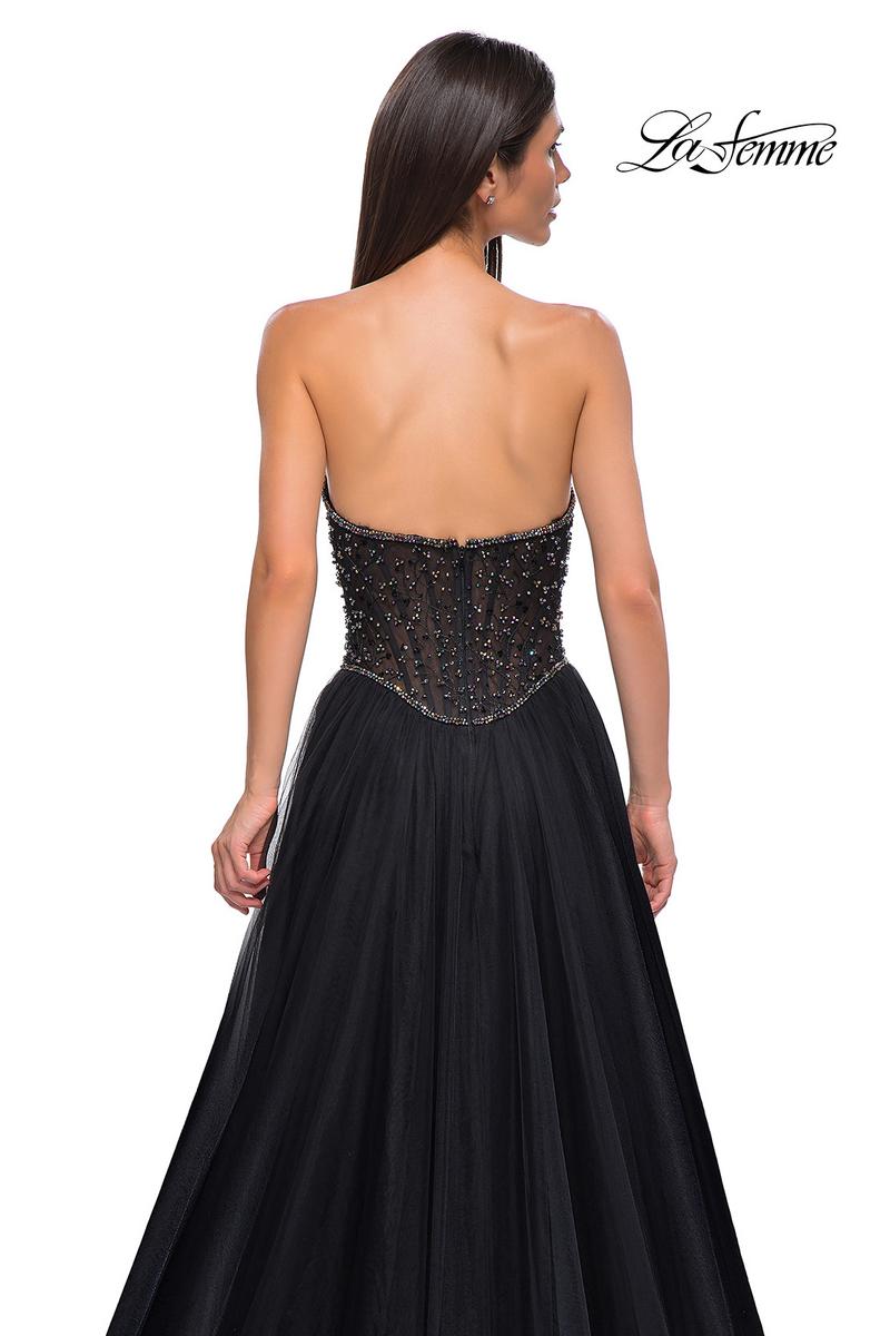 La Femme Dress 32856 - Black