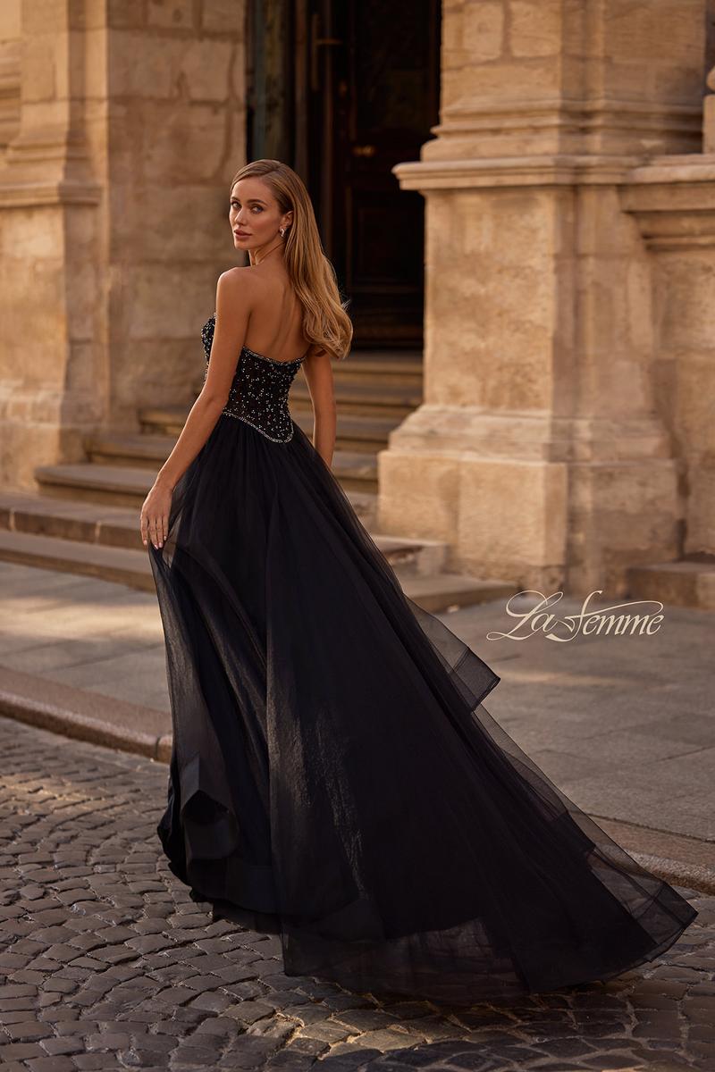 La Femme Dress 32856 - Black