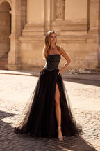 La Femme Dress 32856 - Black
