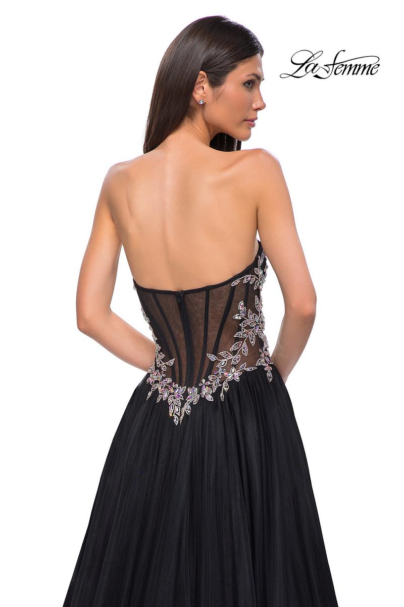 La Femme Dress 32862 - Black