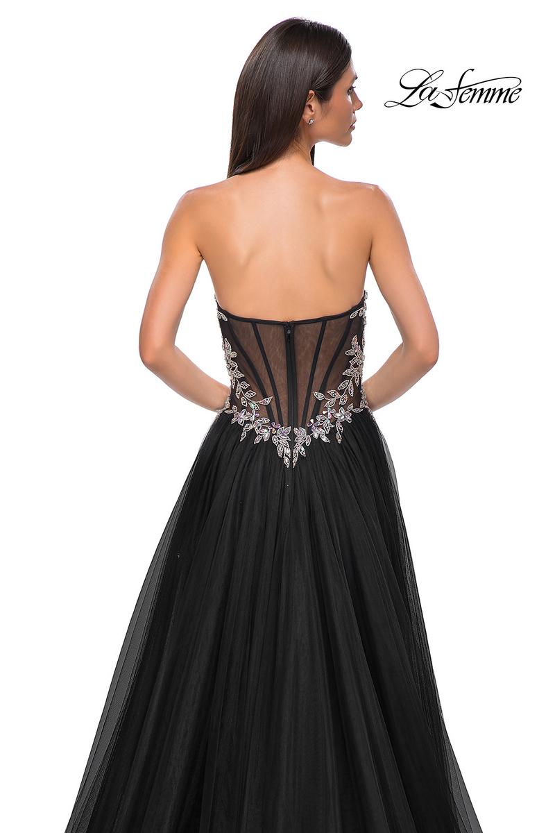 La Femme Dress 32862 - Black