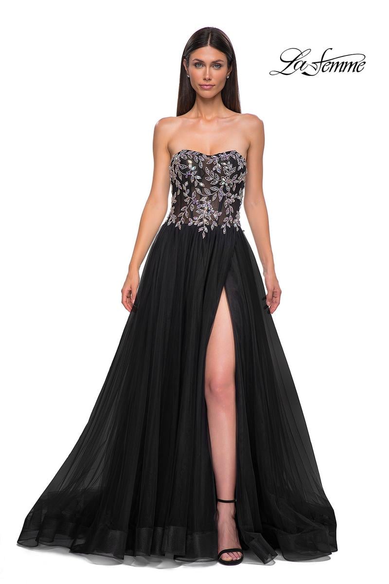 La Femme Dress 32862 - Black