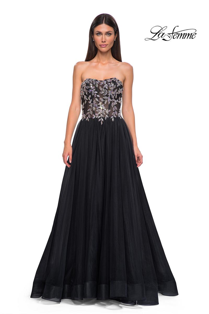 La Femme Dress 32862 - Black