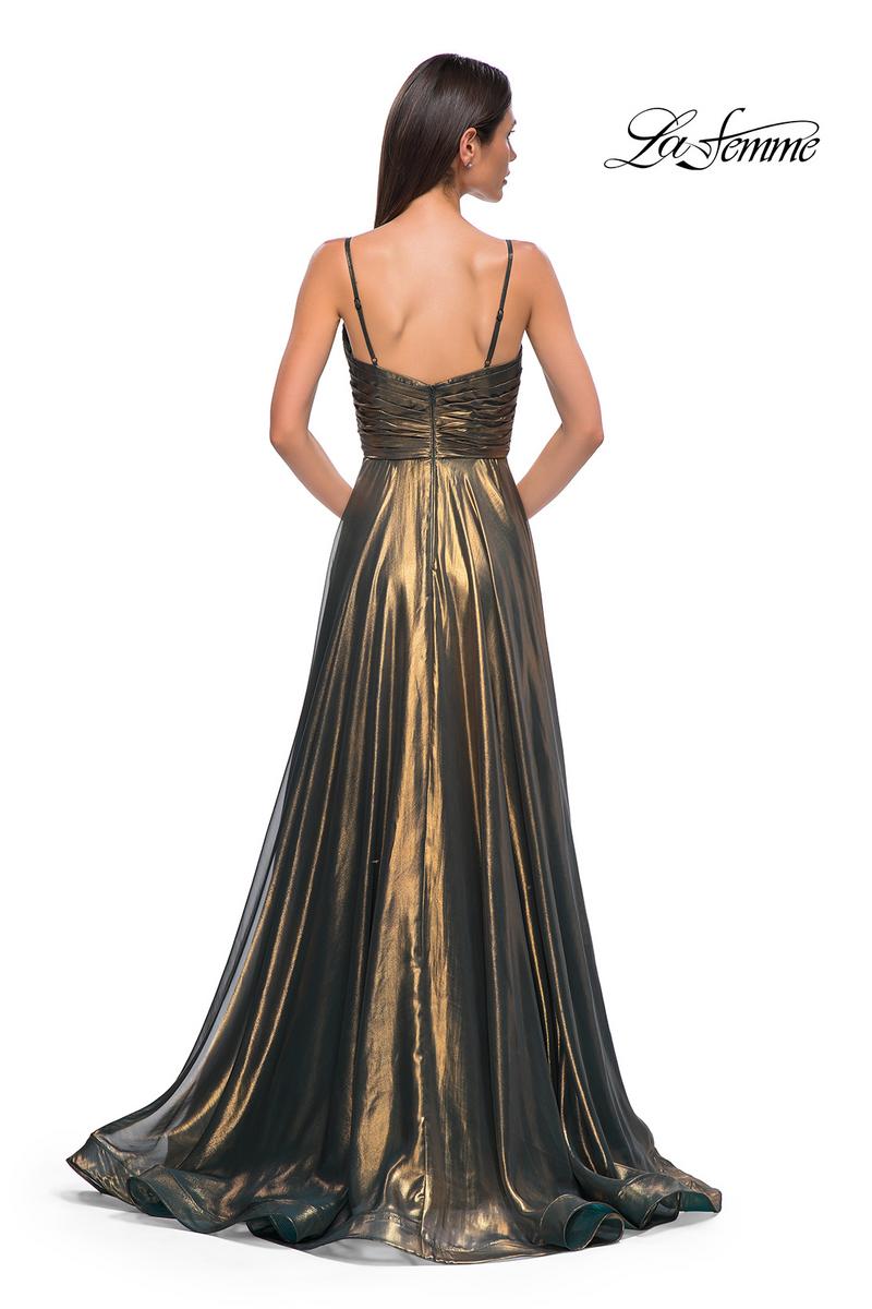 La Femme Dress 32864 - Emerald Gold