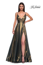 La Femme Dress 32864 - Emerald Gold
