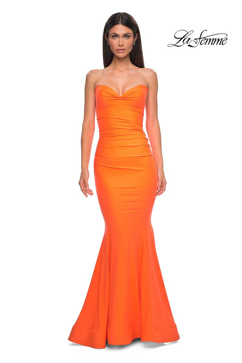 La Femme Dress 32872 - Bright Orange
