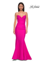 La Femme Dress 32872 - Hot Fuchsia