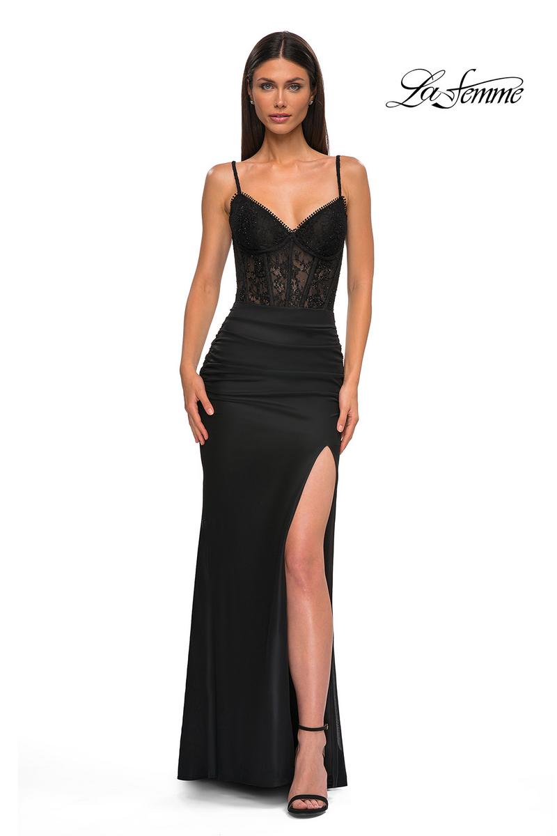 La Femme Dress 32873 - Black