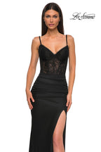 La Femme Dress 32873 - Black