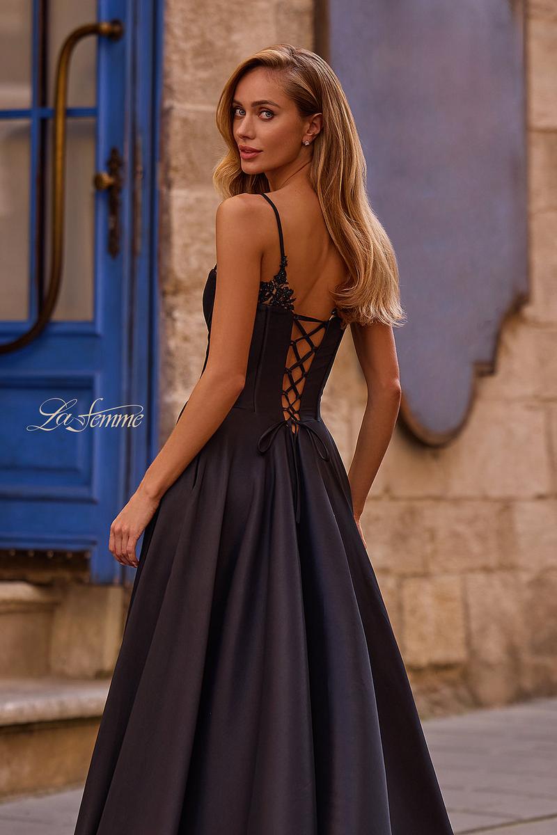 La Femme Dress 32878 - Black