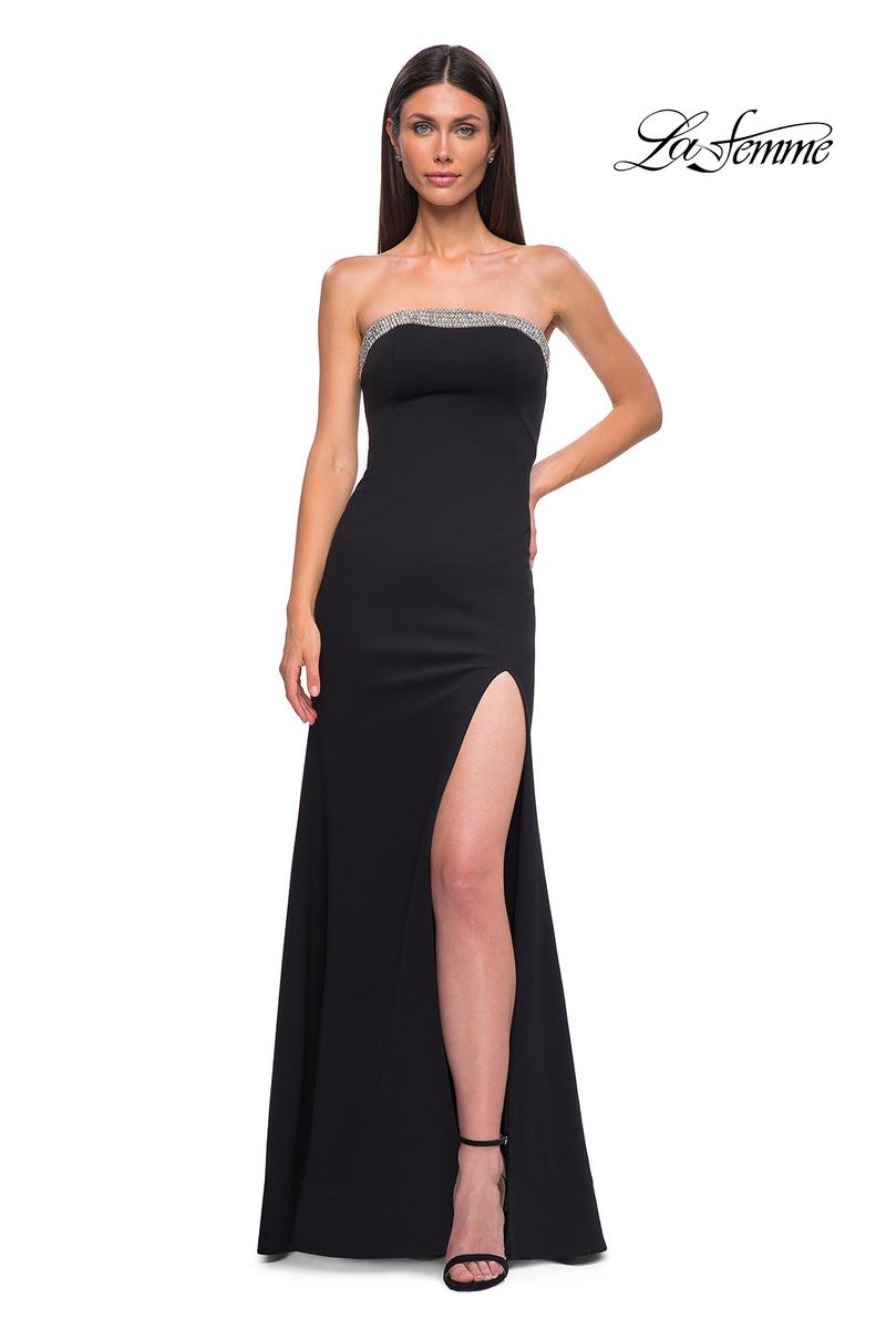 La Femme Dress 32891 - Black