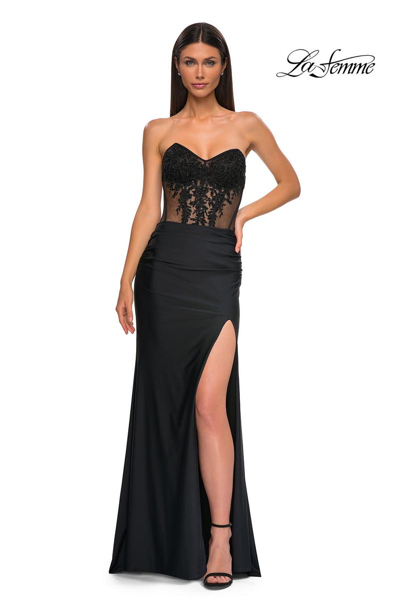 La Femme Dress 32912 - Black