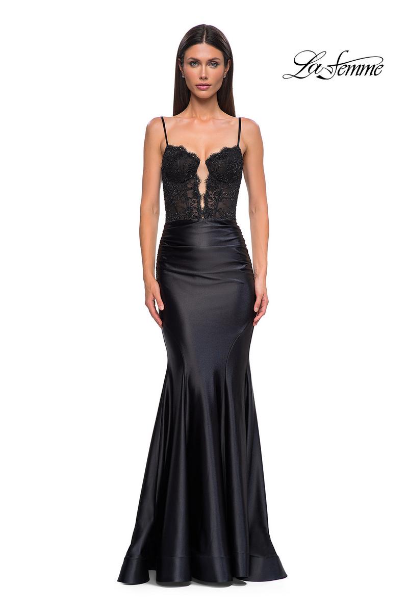 La Femme Dress 32916 - Black
