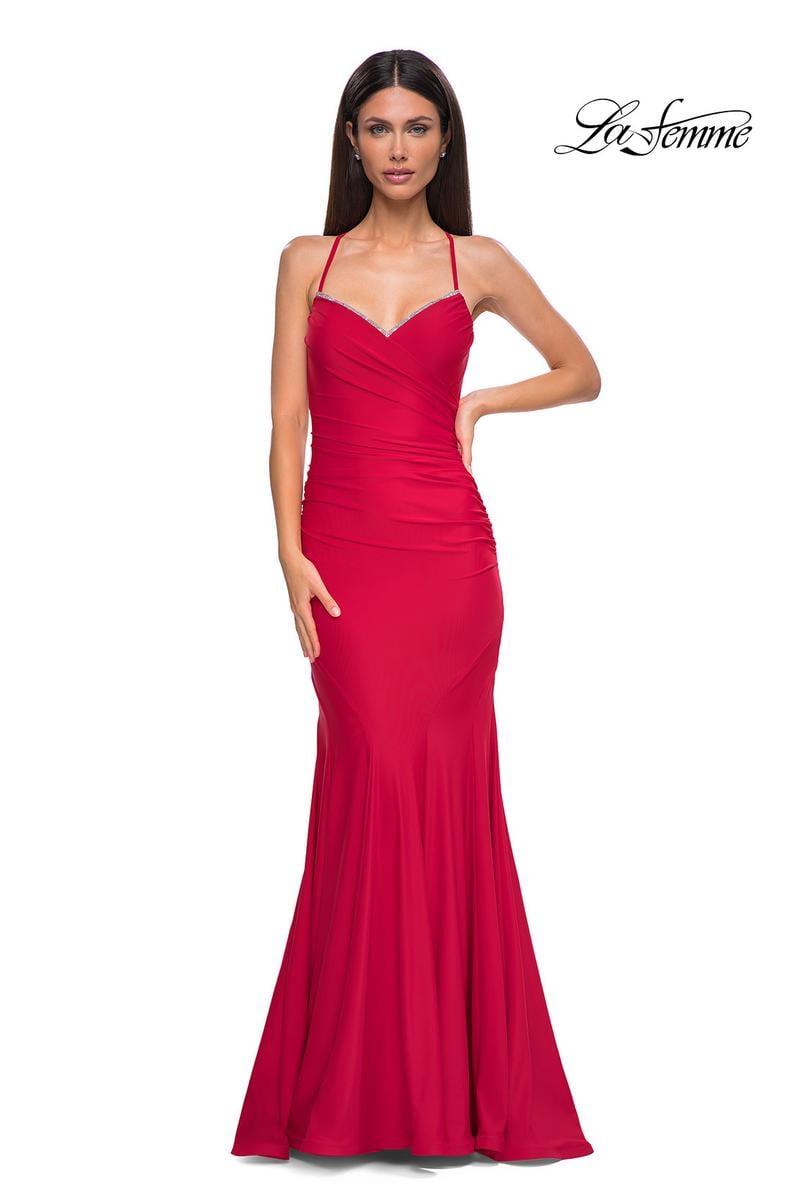 La Femme Dress 32918 - Red