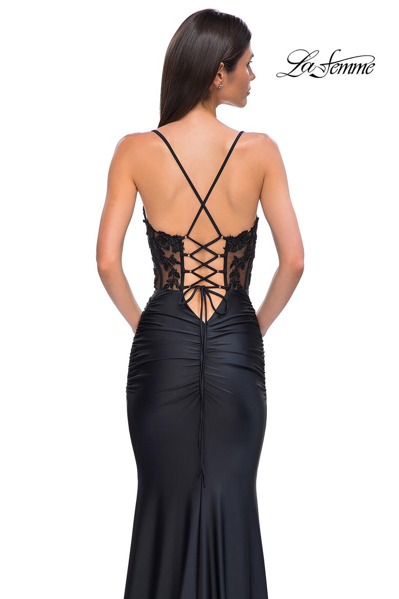 La Femme Dress 32920 - Black