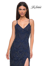 La Femme Dress 32928 - Navy