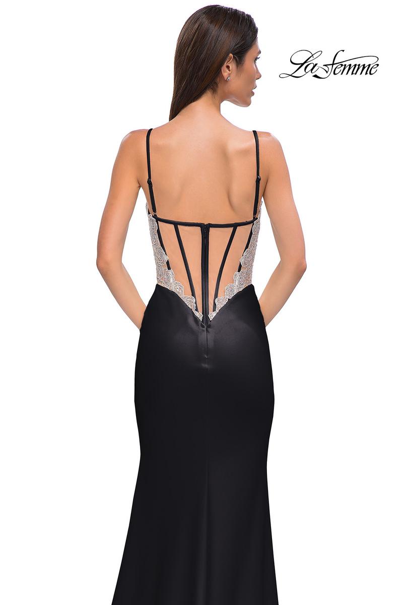 La Femme Dress 32930 - Black