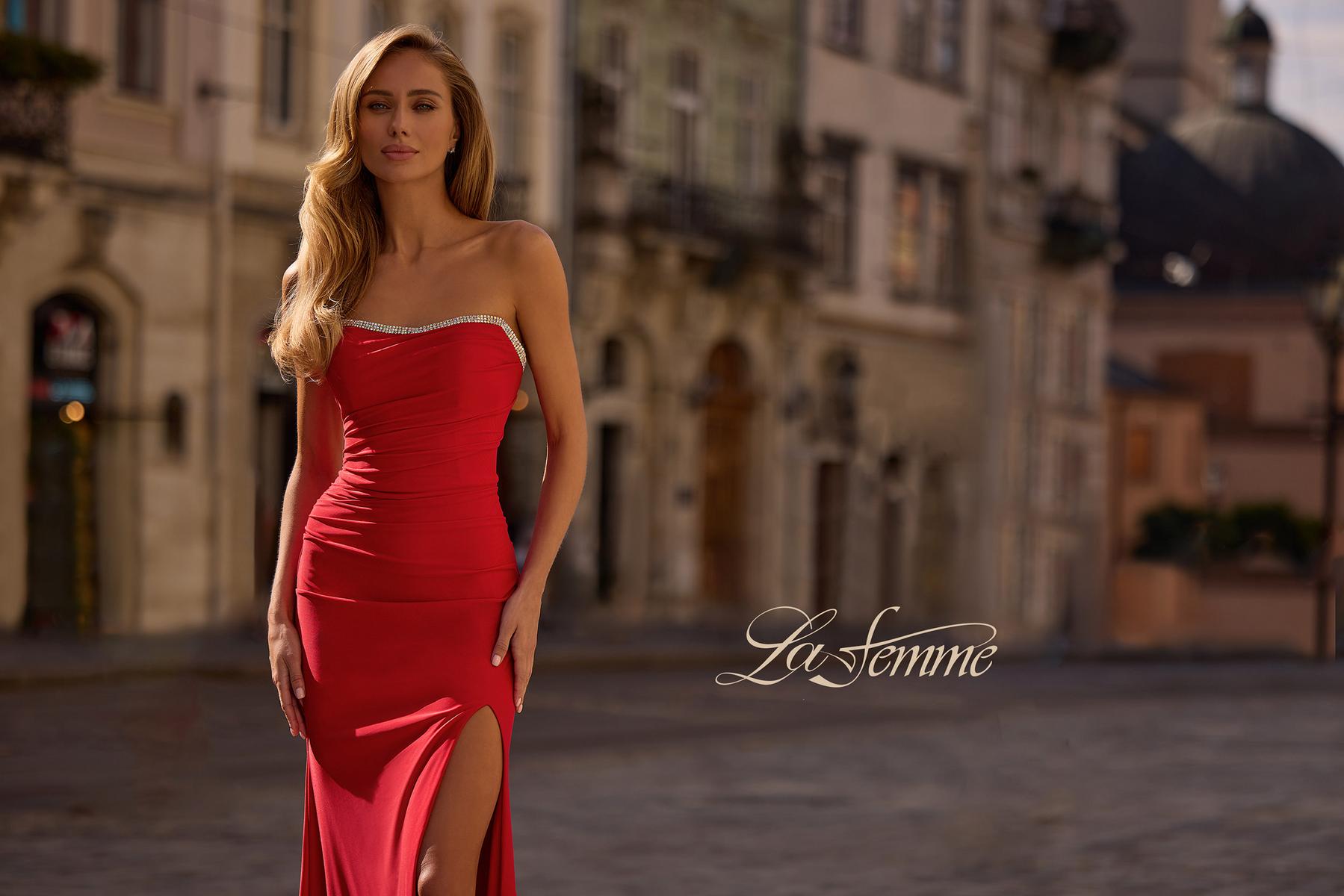 La Femme Dress 32931 - Red