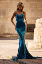 La Femme Dress 32932 - Dark Teal