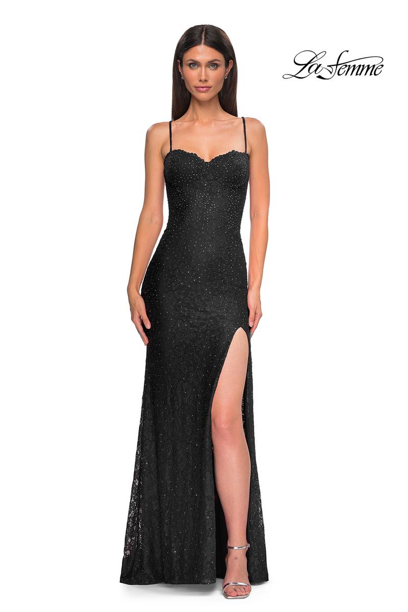 La Femme Dress 32933 - Black
