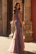 La Femme Evening Dress 32940 - Orchid