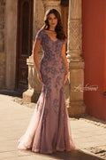 La Femme Evening Dress 32940 - Orchid