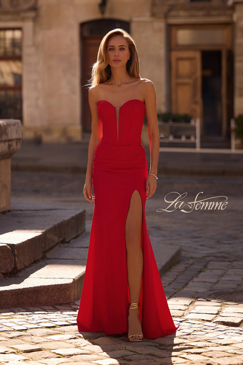 La Femme Dress 32941 - Red
