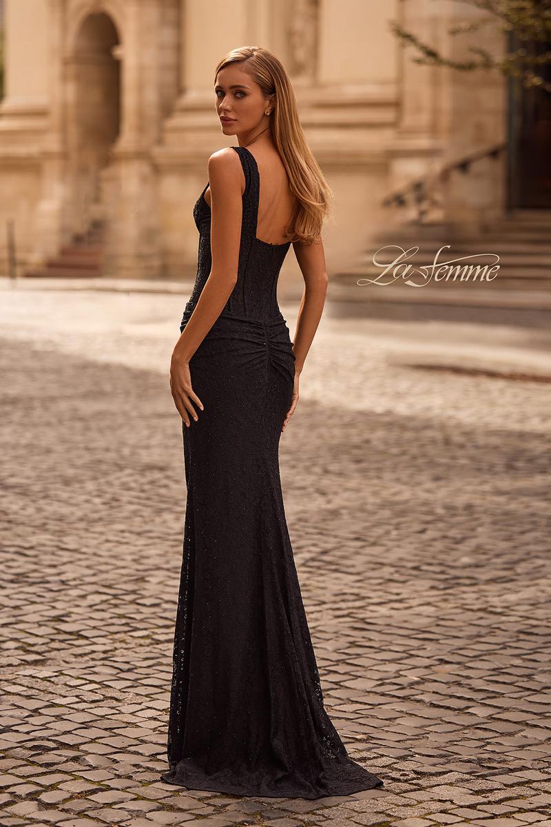 La Femme Dress 32943 - Black