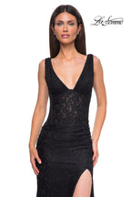 La Femme Dress 32943 - Black