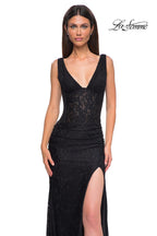 La Femme Dress 32943 - Black