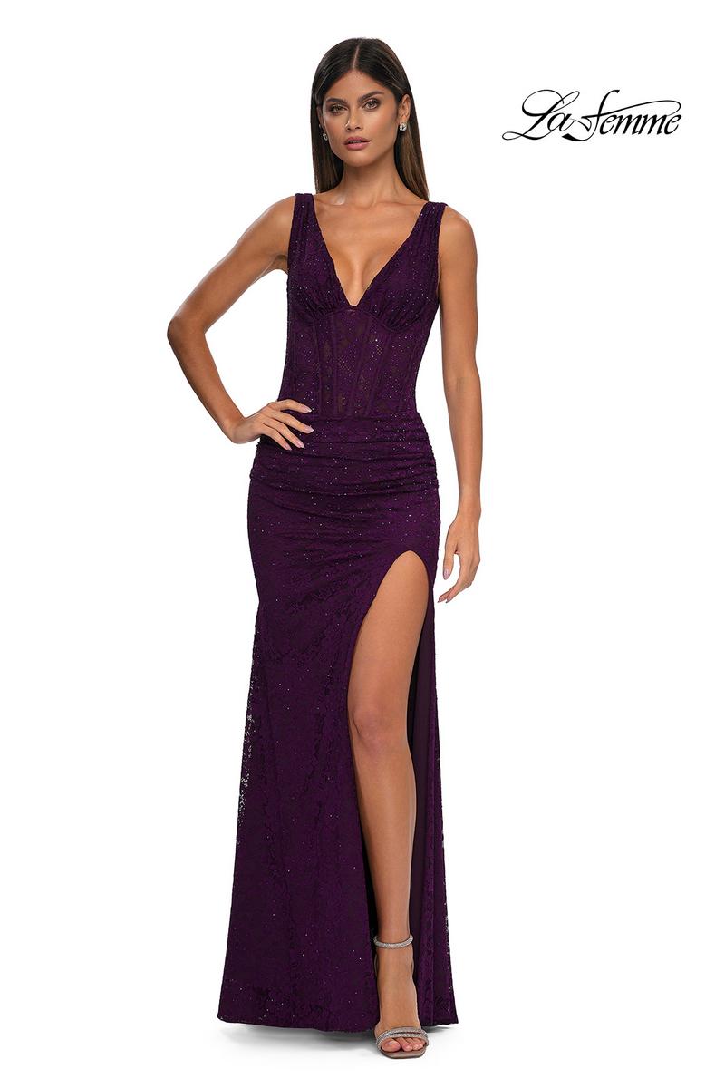 La Femme Dress 32943 - Dark Berry