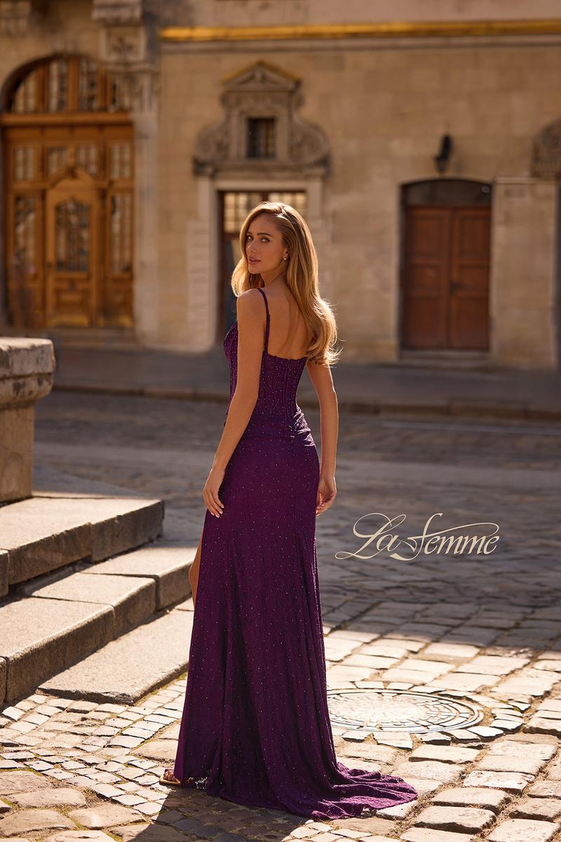 La Femme Dress 32947 - Dark Berry