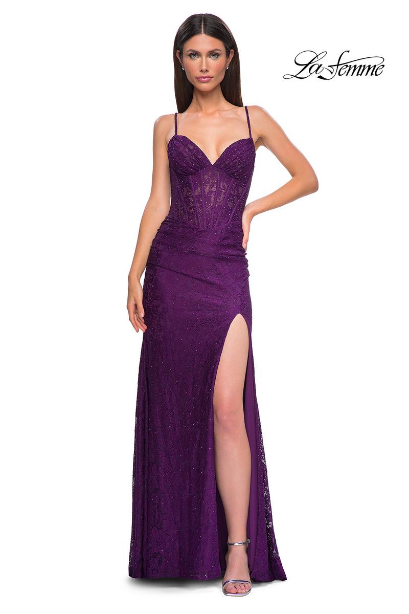 La Femme Dress 32947 - Dark Berry