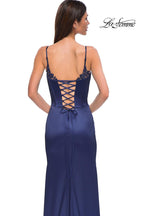 La Femme Dress 32955 - Navy