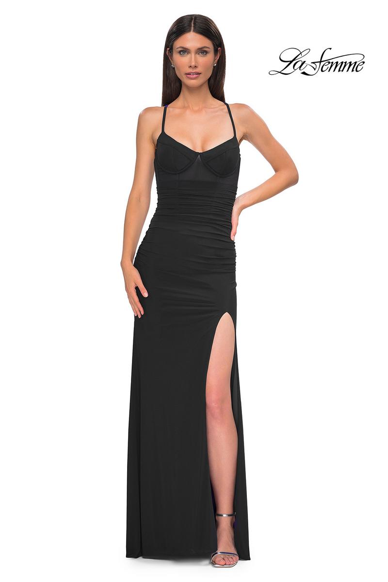 La Femme Dress 32966 - Black