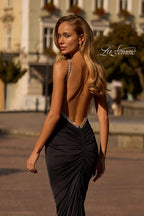 La Femme Dress 32970 - Black