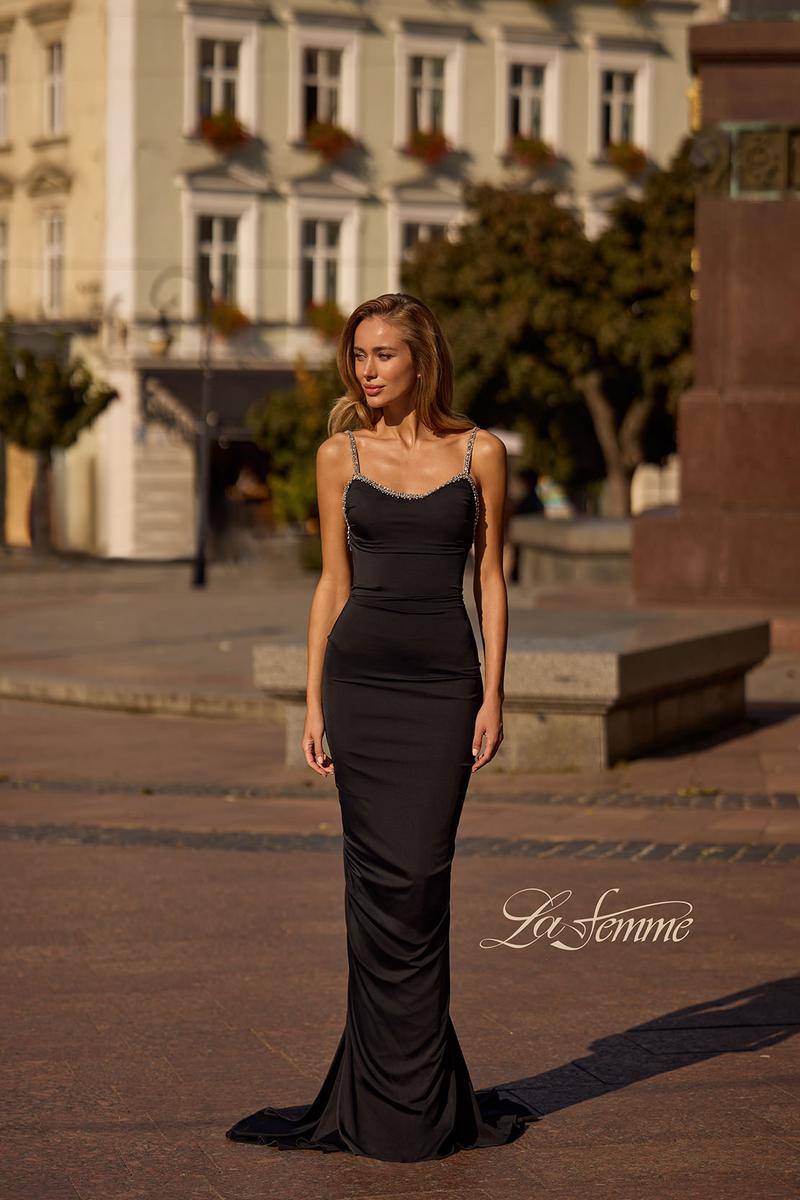La Femme Dress 32970 - Black