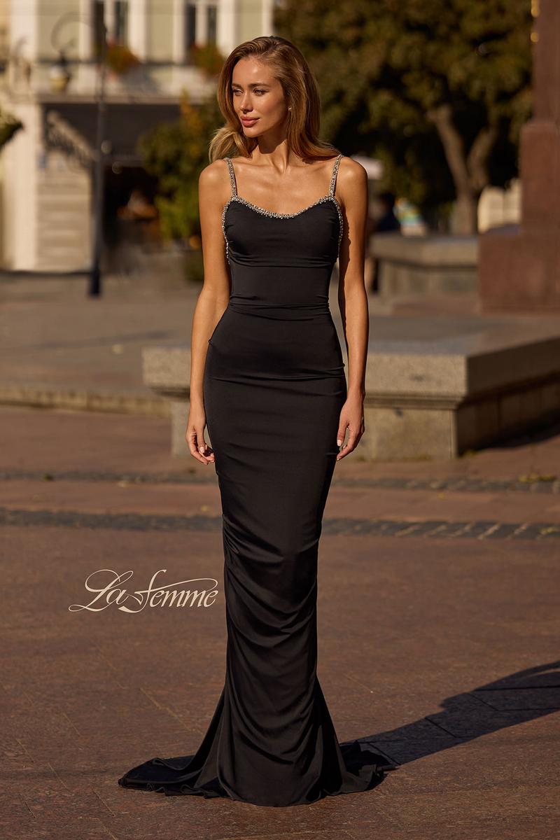 La Femme Dress 32970 - Black