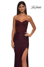 La Femme Dress 32971 - Dark Wine