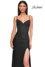 La Femme Dress 32983 - Black