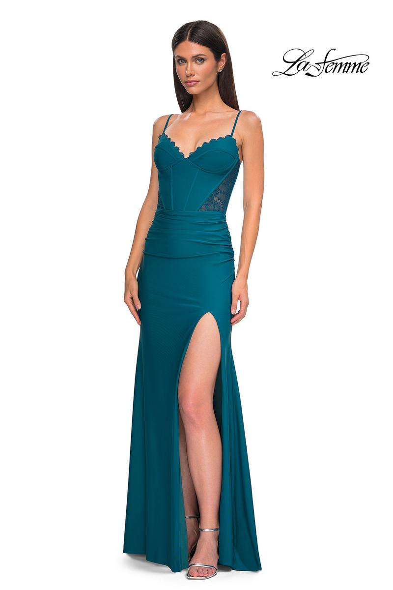 La Femme Dress 32983 - Dark Teal