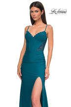 La Femme Dress 32983 - Dark Teal
