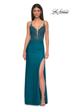 La Femme Dress 33001 - Dark Teal