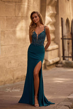 La Femme Dress 33001 - Dark Teal