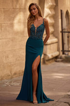 La Femme Dress 33001 - Dark Teal